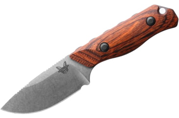 Image of Benchmade Hidden Canyon Hunter Fixed Blade Knife, 2.79in, CPM-S30V Stainless Steel, Drop Point Blade, Laminated Wood Handle, 15017
