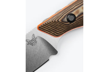 Image of Benchmade Hidden Canyon Hunter Fixed Blade Knife, 2.79in, CPM-S90V Stainless Steel, Drop Point Blade, Richlite G10, Orange G10 Base Layer Handle, 15017-1