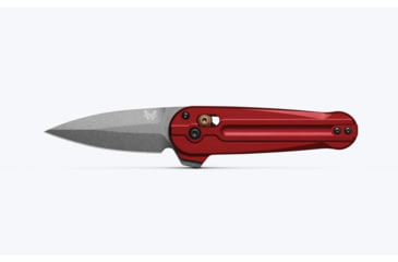 Image of Benchmade Lowden Folding Knife, 2.79in, M390 Stainless Steel, Spear-Point, 6061-T6 Aluminum, Phoenix Red, 491GY-01