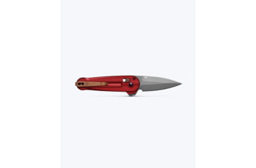 Image of Benchmade Lowden Folding Knife, 2.79in, M390 Stainless Steel, Spear-Point, 6061-T6 Aluminum, Phoenix Red, 491GY-01
