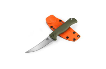 Image of Benchmade Meatcrafter Fixed Blade Knife, 4.01in, CPM-154 Stainless Steel, Dark Olive, 15505