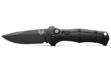 Image of Benchmade Mini Claymore Automatic Folding Knife, 3in, 7.62cm, CPM-D2, Drop-point, Grivory Black, 9570BK