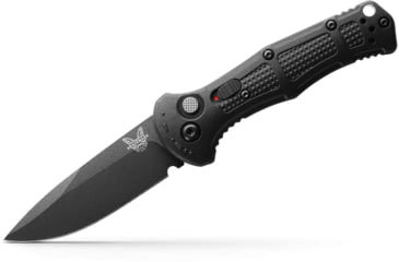 Image of Benchmade Mini Claymore Automatic Folding Knife, 3in, 7.62cm, CPM-D2, Drop-point, Grivory Black, 9570BK