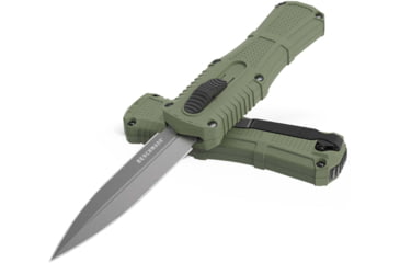 Image of Benchmade Mini Claymore OTF Dagger Automatic Folding Knife, 3.02in, CPM-D2 Steel, Dagger Blade, Ranger Green, 3375GY-1