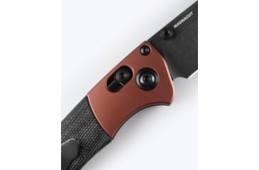 Image of Benchmade Mini Crooked River Folding Knife, 3.4in, CPM-Magnacut Stainless Steel, Clip-Point, 6061-T6 Aluminum, Burnt Copper/ Black, 15085BK-04