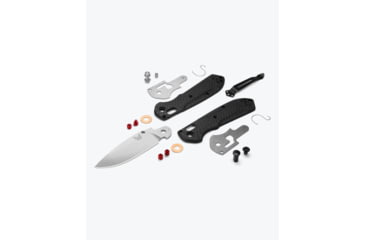 Image of Benchmade Mini Freek Folding Knife, 3in, CPM-S90V Stainless Steel, Drop Point Blade, Carbon Fiber 3K Twill, Black Handle, 565-1