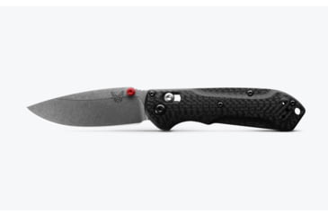 Image of Benchmade Mini Freek Folding Knife, 3in, CPM-S90V Stainless Steel, Drop Point Blade, Carbon Fiber 3K Twill, Black Handle, 565-1