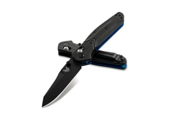 Image of Benchmade Mini Osborne Axis Folding Knife, 2.92in CPM-S30V Stainless Steel Reverse Tanto Blade, Black G10 Handle, 945BK-1