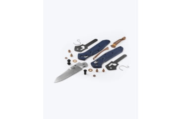 Image of Benchmade Mini Osborne Folding Knife, 2.92in, M390 Steel, Reverse Tanto, Micarta, Blue Denim, 945-04