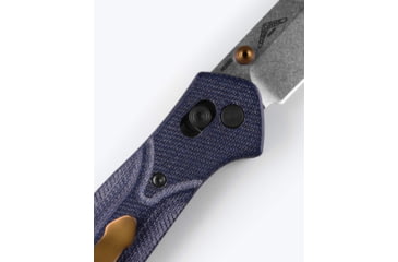 Image of Benchmade Osborne Folding Knife, 3.4in, M390 Stainless Steel, Reverse Tanto, Micarta, Blue Denim, 940-04