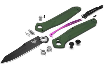 Image of Benchmade Osborne Automatic Folding Knife, 3.4 in, CPM-S30V Steel, Tanto, Green, 9400BK
