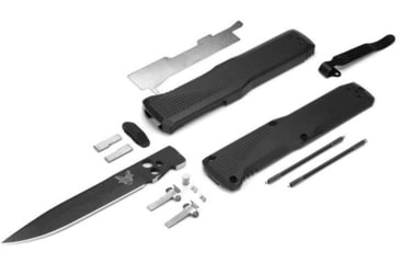Image of Benchmade 4600 Phaeton Automatic Folding Knife, 3.45 in, CPM-S30V, Clip-Point, Black Anodized Handle, 4600DLC