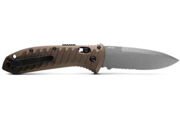 Image of Benchmade Presidio II, Axis Automatic Folding Knife, 3.72in CPM-M4 Super Steel Drop Point Blade, 6061-T6 Aluminum With Burnt Bronze Anodize Handle, 5700SGY-1