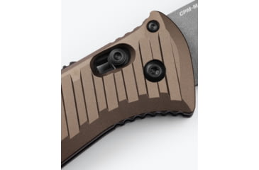 Image of Benchmade Presidio II, Axis Automatic Folding Knife, 3.72in CPM-M4 Super Steel Drop Point Blade, 6061-T6 Aluminum With Burnt Bronze Anodize Handle, 5700SGY-1
