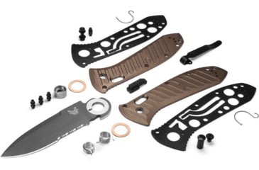 Image of Benchmade Presidio II, Axis Automatic Folding Knife, 3.72in CPM-M4 Super Steel Drop Point Blade, 6061-T6 Aluminum With Burnt Bronze Anodize Handle, 5700SGY-1