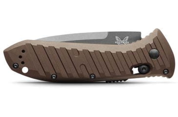 Image of Benchmade Presidio II, Axis Automatic Folding Knife, 3.72in CPM-M4 Super Steel Drop Point Blade, 6061-T6 Aluminum With Burnt Bronze Anodize Handle, 5700SGY-1