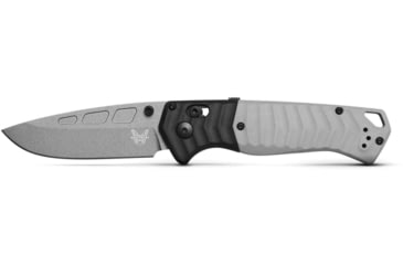 Image of Benchmade Psk Folding Knife, 3.44in, Elmax Stainless Powder Steel, Drop-Point Blade, Grivory, Tempest Gray/ Storm Gray Handle, 593GY-02