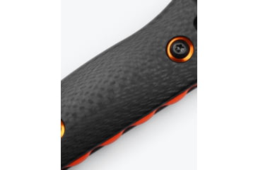 Image of Benchmade Raghorn Fixed Blade Knife, 4in, CPM-Cru-Wear Tool Steel, Drop Point Blade, Carbon Fiber 3K Twill, Black/Orange Handle, 15600OR