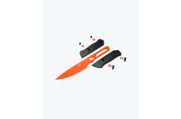 Image of Benchmade Raghorn Fixed Blade Knife, 4in, CPM-Cru-Wear Tool Steel, Drop Point Blade, Carbon Fiber 3K Twill, Black/Orange Handle, 15600OR