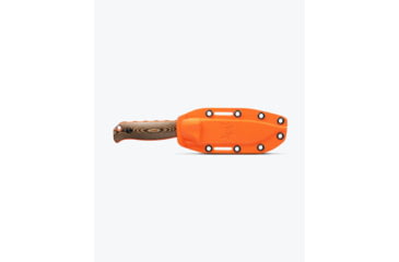 Image of Benchmade Saddle Mountain Skinner Fixed Blade Knife, 4.2in, CPM-S90V Stainless Steel, Drop Point Blade, Richlite G10, Orange Base Layer Handle, 15002-1