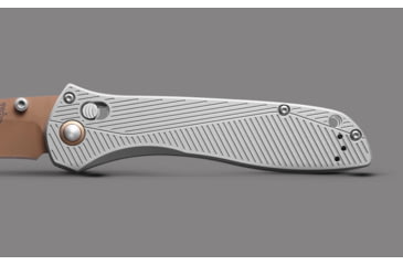 Image of Benchmade Seven Ten Folding Knife, 4in, CPM-S90V Stainless Steel, Recurve Drop Point Blade, 6061-T6 Anodized Aluminum, Gray Aluminum Handle, 710FE-24
