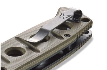 Image of Benchmade Sibert Adamas Axis Stud Folding Knife, 3.82in CPM-CruWear Steel Drop Point Flat Earth Coated Blade, Contoured G-10 Handle, 275FE-2
