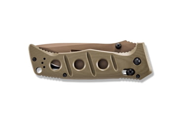 Image of Benchmade Sibert Adamas Axis Stud Folding Knife, 3.82in CPM-CruWear Steel Drop Point Flat Earth Coated Blade, Contoured G-10 Handle, 275FE-2