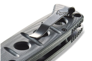 Image of Benchmade Sibert Adamas Axis Stud Folding Knife, 3.82in CPM-CruWear Steel Drop Point Grey Coated Blade, Contoured G-10 Handle, 275GY-1