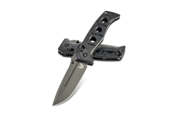 Image of Benchmade Sibert Adamas Axis Stud Folding Knife, 3.82in CPM-CruWear Steel Drop Point Grey Coated Blade, Contoured G-10 Handle, 275GY-1