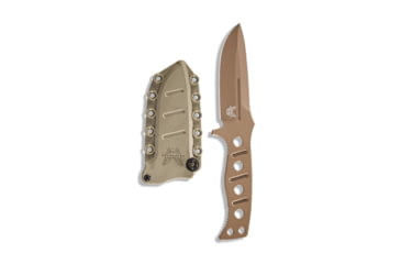 Image of Benchmade Sibert Adamas Chord Fixed Blade Knife, 4.2in CPM-CruWear Steel Drop Point Flat Earth Coated Blade, Steel Handle, 375FE-1