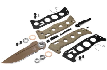 Image of Benchmade Sibert Auto Adamas Axis Stud Automatic Folding Knife, 3.8in CPM-CruWear Steel Drop Point Serrated Flat Earth Coated Blade, G10 Handle, 2750SFE-2