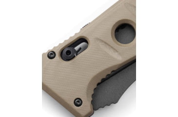 Image of Benchmade Sibert Auto Adamas Axis Stud Automatic Folding Knife, 3.8in CPM-CruWear Steel Drop Point Serrated Grey Coated Blade, G10 Handle, 2750SGY-3