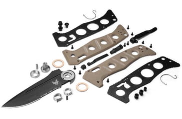 Image of Benchmade Sibert Auto Adamas Axis Stud Automatic Folding Knife, 3.8in CPM-CruWear Steel Drop Point Serrated Grey Coated Blade, G10 Handle, 2750SGY-3