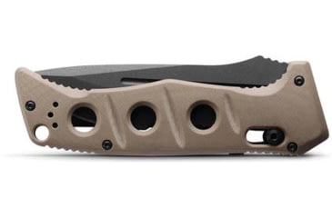Image of Benchmade Sibert Auto Adamas Axis Stud Automatic Folding Knife, 3.8in CPM-CruWear Steel Drop Point Serrated Grey Coated Blade, G10 Handle, 2750SGY-3
