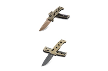 Image of Benchmade Sibert Auto Adamas Axis Stud Automatic Folding Knife, Flat Earth, Tungsten Grey