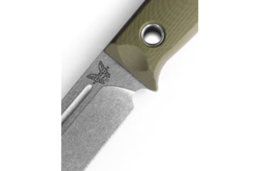Image of Benchmade Sibert Bushcrafter Fixed Blade Knife, 4.38in, CPM-S30V Super Premium Stainless Steel, Green, 163-1