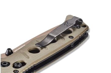 Image of Benchmade Sibert Mini Adamas Axis Stud Folding Knife, 3.25in CPM-CruWear Steel Drop Point Flat Earth Coated Blade, Contoured G-10 Handle, 273FE-2