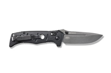 Image of Benchmade Sibert Mini Adamas Axis Stud Folding Knife, 3.25in CPM-CruWear Steel Drop Point Grey Coated Blade, Contoured G-10 Handle, 273GY-1