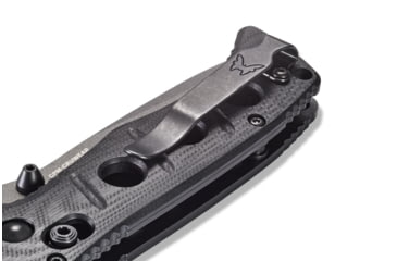 Image of Benchmade Sibert Mini Adamas Axis Stud Folding Knife, 3.25in CPM-CruWear Steel Drop Point Grey Coated Blade, Contoured G-10 Handle, 273GY-1