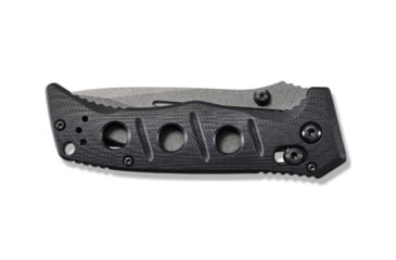 Image of Benchmade Sibert Mini Adamas Axis Stud Folding Knife, 3.25in CPM-CruWear Steel Drop Point Grey Coated Blade, Contoured G-10 Handle, 273GY-1