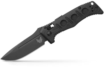Image of Benchmade Sibert Mini Auto Adamas Automatic Folding Knife, 3.25in, CPM MagnaCut, Drop Point, Black G10 Handle, 2730GY-1