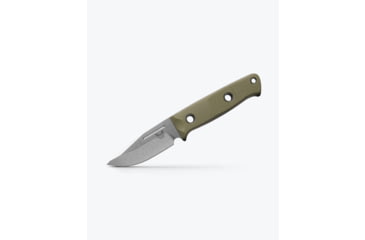 Image of Benchmade Sibert Mini Bushcrafter Fixed Blade Knife, 3.38 in, CPM-S30V Super Premium Stainless Steel, Drop Point, G10, Green, 165-1