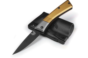 Image of Benchmade Successor Folding Knife, 2.56 in, M390 Stainless Steel, Drop Point, 6061-T6 Aluminum, Ash Gray/ Black, 315BK-01