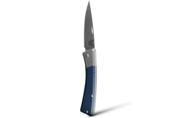 Image of Benchmade Successor Folding Knife, 2.56in, M390 Stainless Steel, Drop-Point, 6061-T6 Aluminum, Ash Gray/ Crater Blue, 315