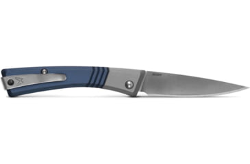 Image of Benchmade Successor Folding Knife, 2.56in, M390 Stainless Steel, Drop-Point, 6061-T6 Aluminum, Ash Gray/ Crater Blue, 315
