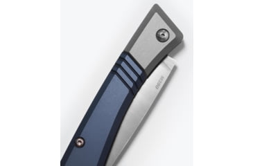 Image of Benchmade Successor Folding Knife, 2.56in, M390 Stainless Steel, Drop-Point, 6061-T6 Aluminum, Ash Gray/ Crater Blue, 315