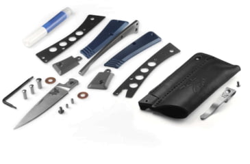 Image of Benchmade Successor Folding Knife, 2.56in, M390 Stainless Steel, Drop-Point, 6061-T6 Aluminum, Ash Gray/ Crater Blue, 315