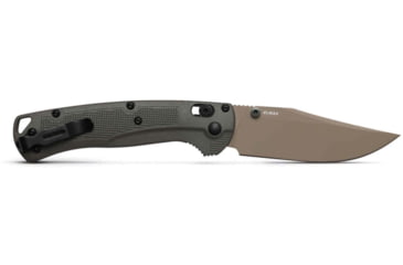 Image of Benchmade Taggedout Folding Knife, 3.5 in, Elmax Stainless Powder Steel, Clip Point Blade, Grivory, Tan Handle, 15536TN-02