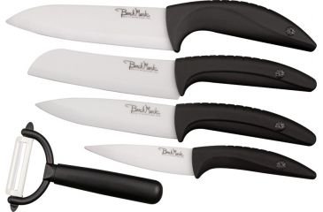 Image of Benchmark Ceramic Kitchen Set, black non-slip rubberized Handle BMK022