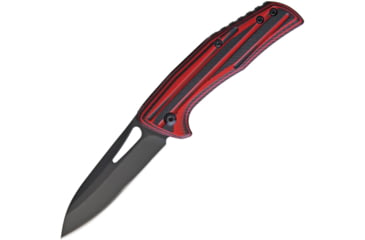 Image of Benchmark Slip Joint Folder Folding Knife, 2.5in Black SS Blade, Black/Red G10 Handle, Slip Joint, Thumb Pull, Pocket Clip, Black and red, BMK120/BF21099 3" BLADE
